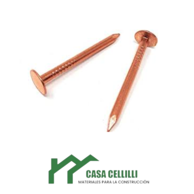 CLAVO DE COBRE PARA TEJAS  14X38