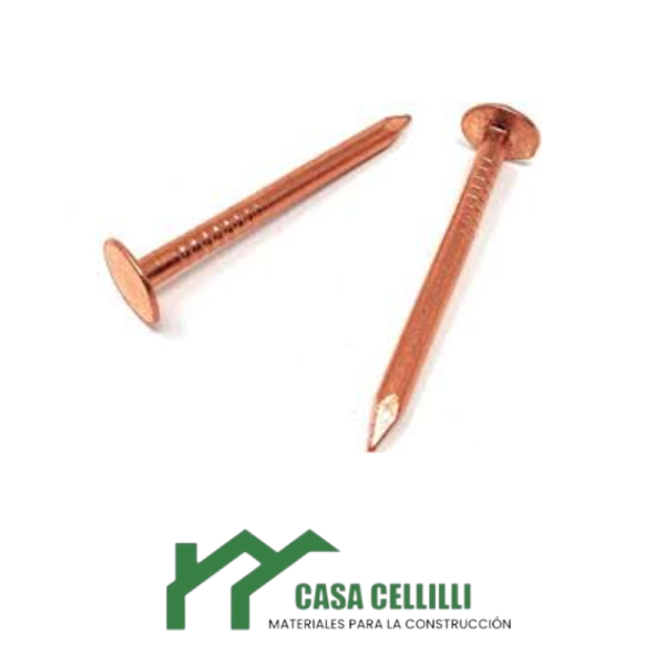 CLAVO DE COBRE PARA TEJAS  14X38